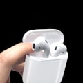 Miniatyrbillede 2 af 5: Silikone ørehætter cover til AirPods 1/2 generation Sort