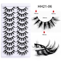 Pikkukuva 1 / 3: HH21-06 3D Faux Mink -ripsienpidennykset, 10 paria