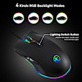 Miniatyrbild 4 av 6: RGB Gamingmus med justerbar DPI och ergonomisk design