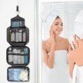 Miniatyrbillede 7 af 10: INF Foldbar toilettaske - badeværelsesarrangør med ophæng Sort
