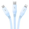 Miniatyrbild 8 av 10: Laddningskabel 3w1 Baseus USB till USB-C, USB-M, Lightning 3,5A, 1,1m (blå)