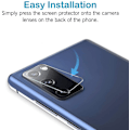 Miniatyrbillede 3 af 5: Galaxy S20 FE kamera linsecover hærdet glas 3-pak