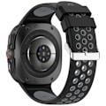 Miniatyrbillede 2 af 9: Samsung Watch Ultra Tofarvet Silikone Rem 24MM Sort+grå