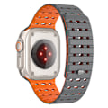Pikkukuva 2 / 7: Kellonranneke Apple Watch Series 1-9:lle, 42/44/45 mm Harmaa+oranssi