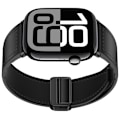 Miniatyrbillede 1 af 4: Ægte læderrem med magnetisk lukning til Apple Watch Series 8/9/Ultra 2 Sort L