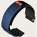 Miniatyrbillede 2 af 4: 26 mm nylon urrem til Garmin Fenix 8/7X Pro/5X/6X Blå