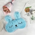 Miniatyrbillede 5 af 7: Sovemaske i sødt kanindesign Blå