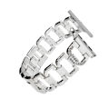Miniatyrbild 1 av 3: Smart klockarmband D-format diamantklockarmband med klockram för Fitbit Blaze Silver