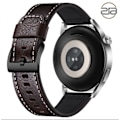 Miniatyrbillede 3 af 4: Rem i ægte læder til Samsung Galaxy Watch 4 Kaffe+sort 22 mm