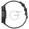 Miniatyrbillede 4 af 5: Silikonerem til ur 22 mm - Til Huawei Watch GT5, Keep Watch Pilot1 Sort+grå