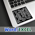 Miniatyrbild 3 av 3: Svart kortkommandoetikett för Word/Excel