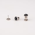 Miniatyrbillede 2 af 4: Usynlige Tryklåse, Flad Bagside Rhinestone Runde Knapper (10 stk.) Sort
