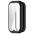 Miniatyrbillede 1 af 5: Beskyttelsesetui med skærmbeskytter til Xiaomi Mi Band 8 Active/Redmi Band 2 Sort