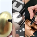 Miniatyrbild 3 av 3: Metalliska markörpennor, 3-pack Guld