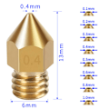 Miniatyrbild 3 av 4: Extrudermunstycken för 3D-skrivare 8 st Guld