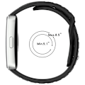 Miniatyrbillede 2 af 7: Silikonerem til Huawei Band 10/9/8 - Prikket tekstur Sort