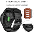 Miniatyrbillede 3 af 4: Silikone urrem til Garmin Fenix 8/7X/6X/5X Sort 26 mm