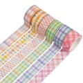 Miniatyrbillede 3 af 7: Stribet ternet washi tape sæt 12 ruller Multicolor1 Multicolor1
