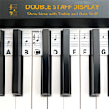 Miniatyrbillede 5 af 7: INF Aftagelige klaver- og keyboardetiketter 88 tangenter Hvid