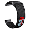 Pikkukuva 2 / 4: Garmin Fenix 8 -kellohihna, nailon Musta 26 mm