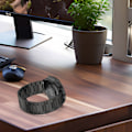 Miniatyrbillede 4 af 8: Tekstureret stålrem til Garmin Forerunner 165/165 Music/168/168 Music/D2 Air X10/Bounce/vivoactive 5/Active 5/VivoMove T Sort 22 mm