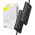 Miniatyrbild 8 av 11: Baseus Lite Series Hub 4in1 USB till 4x USB 3.0, 25cm (svart)