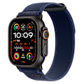 Miniatyrbild 1 av 4: Nylon Klockarmband Kompatibla med Apple Watch - Ventilerande Sport Loop-band för iWatch Series 8/7/6/5/4/3/2/1/SE/Ultra Blå S