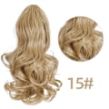 Miniatyrbillede 2 af 3: Golden Short Curly Clip-in Hestehale Hair Extension