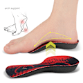 Miniatyrbild 2 av 4: Magnetic Arch Support innersulor Svart+röd S
