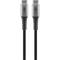 Miniatyrbild 1 av 10: USB-C™-till-USB-C™-textilkabel med metallkontakter 2 m