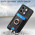 Miniatyrbillede 6 af 10: Retro Magnetisk Kortholder Cover til Redmi Redmi Note 13 4G