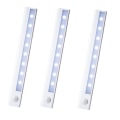 Miniatyrbild 1 av 5: INF Skåpbelysning / Bänkbelysning, LED ljuslist med rörelsesensor 3-pack Vit