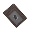 Miniatyrbild 3 av 4: Smal bifold-plånbok, korthållare i PU-läder med myntficka kaffe