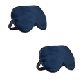Miniatyrbild 2 av 5: Sovmask mullbärssilke 2-pack Mörkblå