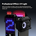 Miniatyrbillede 11 af 11: 3-i-1 clip-on telefonmikroskoplinse med LED-lys