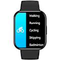 Miniatyrbild 4 av 5: Trainerwatch2 Smartwatch med rektangulär urtavla Svart