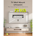 Miniatyrbillede 3 af 9: Ultraslim TV-vægbeslag Basic FIXED (XL), sort