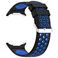 Miniatyrbillede 3 af 6: Samsung Watch Ultra Tofarvet Silikone Rem 24MM Sort + blå