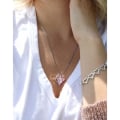 Miniatyrbild 3 av 4: Halsband med hjärthänge Rosa/Silver