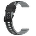 Miniatyrbild 1 av 5: Klockarmband i Silikon Svart+grå 22 mm