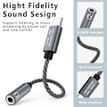 Miniatyrbillede 3 af 8: INF 32bit / 384kHz USB-C til 3,5 mm lydadapterkabel DAC-adapter Grå