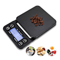 Miniatyrbillede 3 af 10: INF Digital køkkenvægt/kaffevægt 3 kg/0.1g Sort Sort