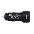 Miniatyrbild 5 av 5: USB car charger, 1xUSB-A 18W, 1xUSB-C PD 20W, tot 38W, black
