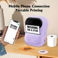 Miniatyrbillede 7 af 11: Termisk labelprinter med Bluetooth, Type-C USB og Toprint-app til Android og Apple, 203dpi og justerbar papirbredde White White