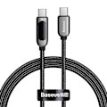 Miniatyrbild 3 av 9: Baseus Displaykabel USB-C till Type-C 100W 1m (svart)