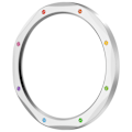 Miniatyrbild 2 av 3: Silver Rainbow Bezel för Xiaomi Mi Watch S4/S3 - Rostfritt stål