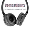 Miniatyrbillede 5 af 6: Udskiftningsørepuder 1 par til JBL TUNE 600 BTNC TUNE 600 BT NC T600 Sort