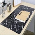 Miniatyrbillede 6 af 6: Skrivebordstapet 89x44 cm PU læder Sort / Marmor
