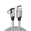 Miniatyrbillede 1 af 5: Type-C datakabel - 90° albuedesign Grey S Grey S