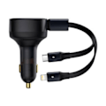 Miniatyrbild 1 av 11: Billaddare Baseus Njutning med kabel USB-C + Lightning 3A, 30W (svart)